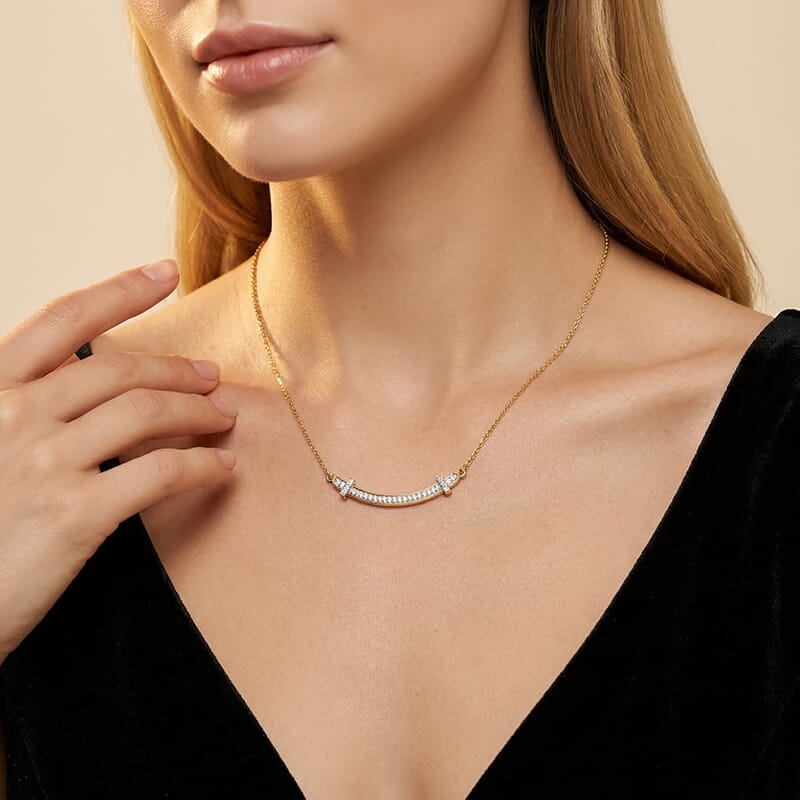 Luxuriant Lab Grown Diamond SI 0.30 ctw Necklace in 18K Vermeil Yellow Gold Over Sterling Silver 18 Inches