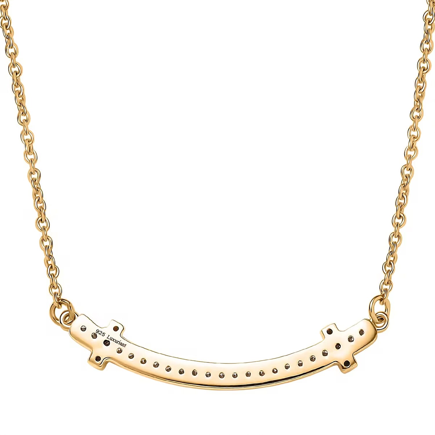 Luxuriant Lab Grown Diamond SI 0.30 ctw Necklace in 18K Vermeil Yellow Gold Over Sterling Silver 18 Inches 