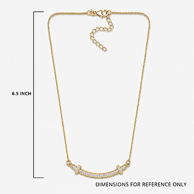 Luxuriant Lab Grown Diamond SI 0.30 ctw Necklace in 18K Vermeil Yellow Gold Over Sterling Silver 18 Inches