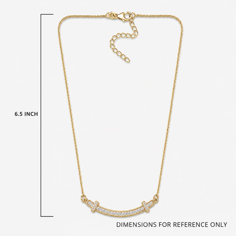 Luxuriant Lab Grown Diamond SI 0.30 ctw Necklace in 18K Vermeil Yellow Gold Over Sterling Silver 18 Inches