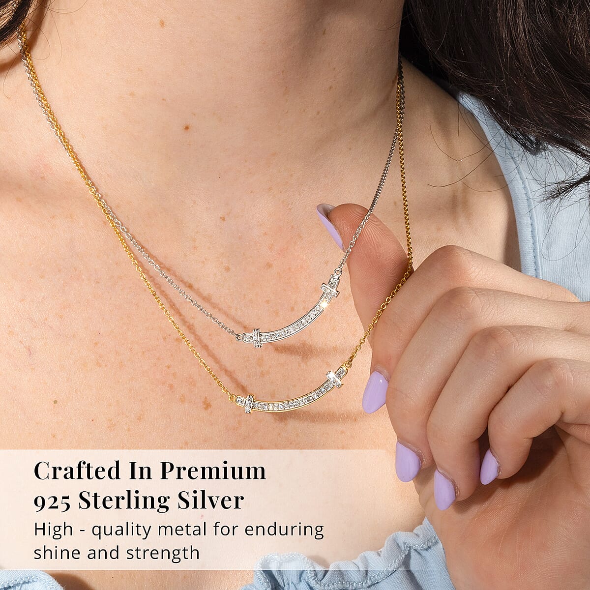 Luxuriant Lab Grown Diamond SI 0.30 ctw Necklace in Rhodium Over Sterling Silver 18-20 Inches image number 4