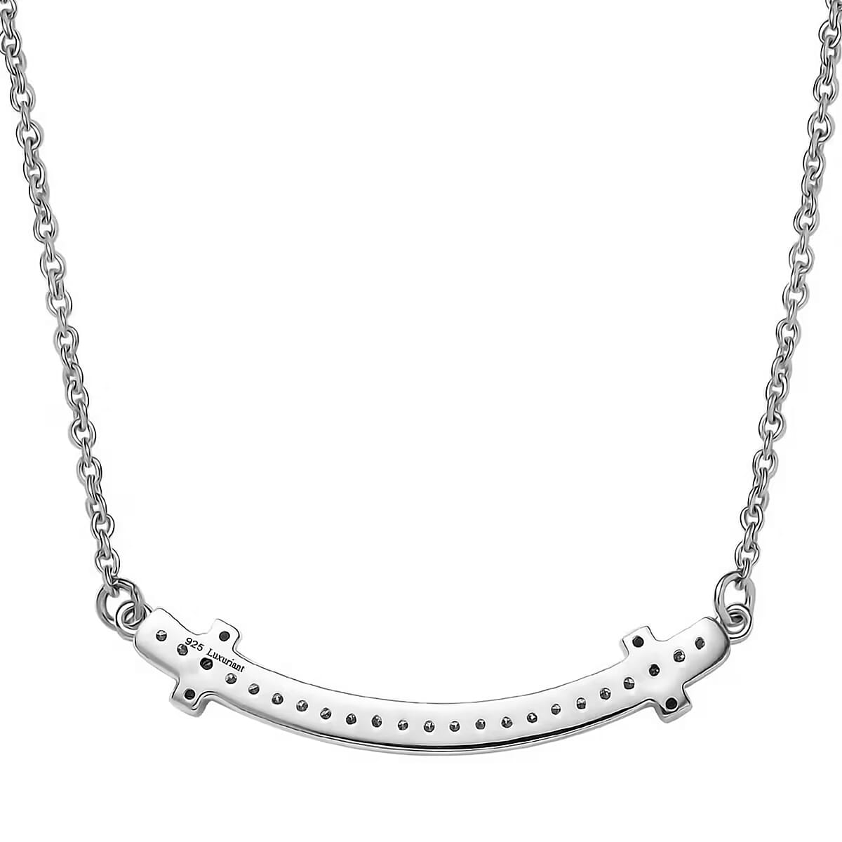 Luxuriant Lab Grown Diamond SI 0.30 ctw Necklace in Rhodium Over Sterling Silver 18-20 Inches image number 7