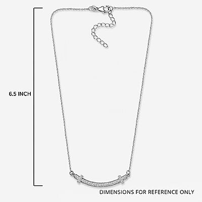 Luxuriant Lab Grown Diamond SI 0.30 ctw Necklace in Rhodium Over Sterling Silver 18-20 Inches