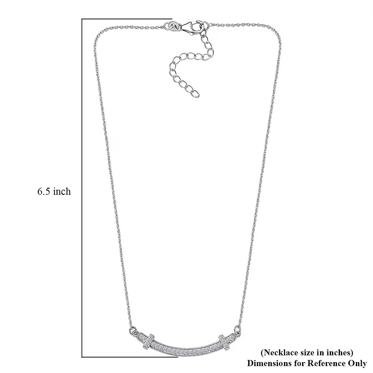 Luxuriant Lab Grown Diamond SI 0.30 ctw Necklace in Rhodium Over Sterling Silver 18-20 Inches image number 9