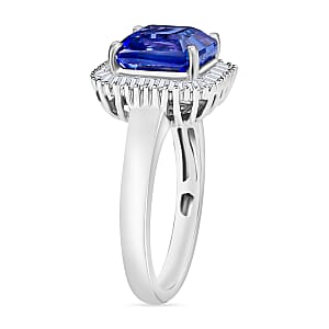 Luxoro Premium Tanzanite and G-H I2 Diamond 2.85 ctw Ring in 14K White Gold (Size 10.0) (Del. in 10-12 Days)