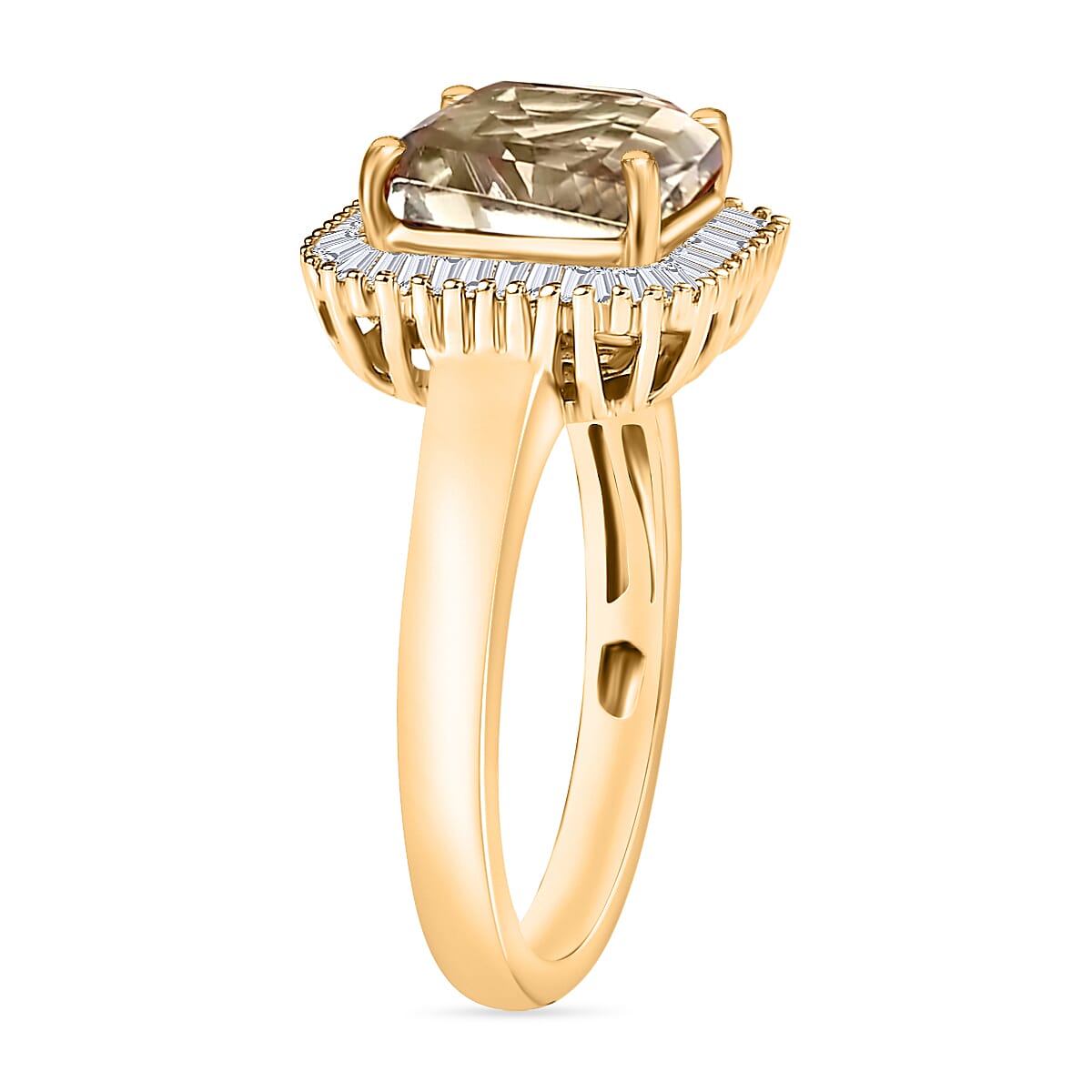 Buy Luxoro Premium Turkizite and G-H I2 Diamond 2.85 ctw Ring 14K ...