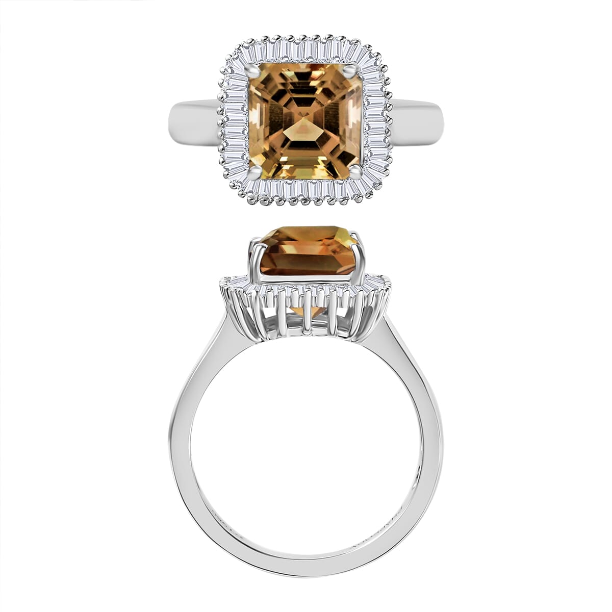 Rhapsody AAAA Turkizite and E-F VS2 Diamond 2.85 ctw Ring in 950 Platinum (Size 10.0) image number 3