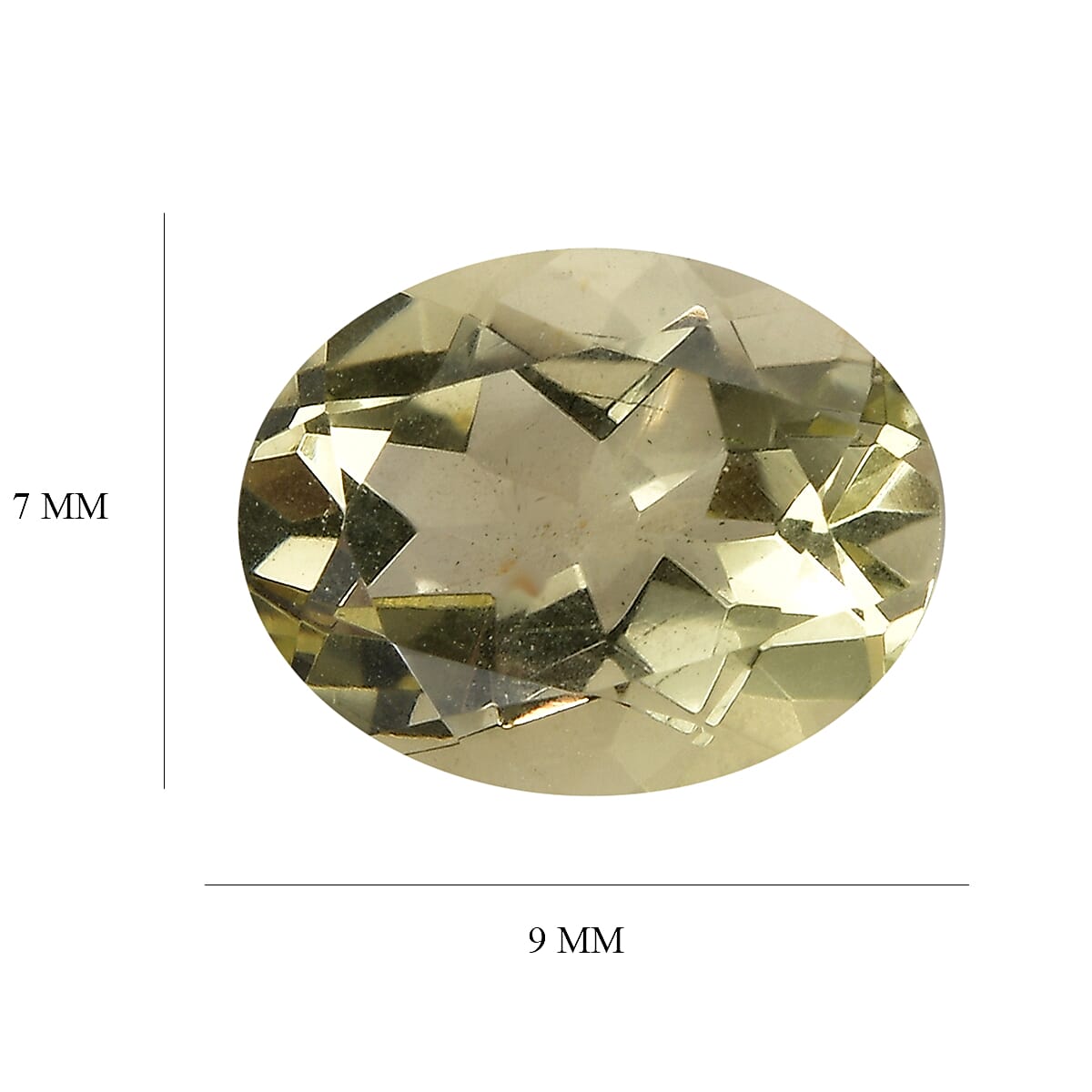 Green Gold Quartz (Oval 9x7 mm) 1.42 ctw Loose Gemstone