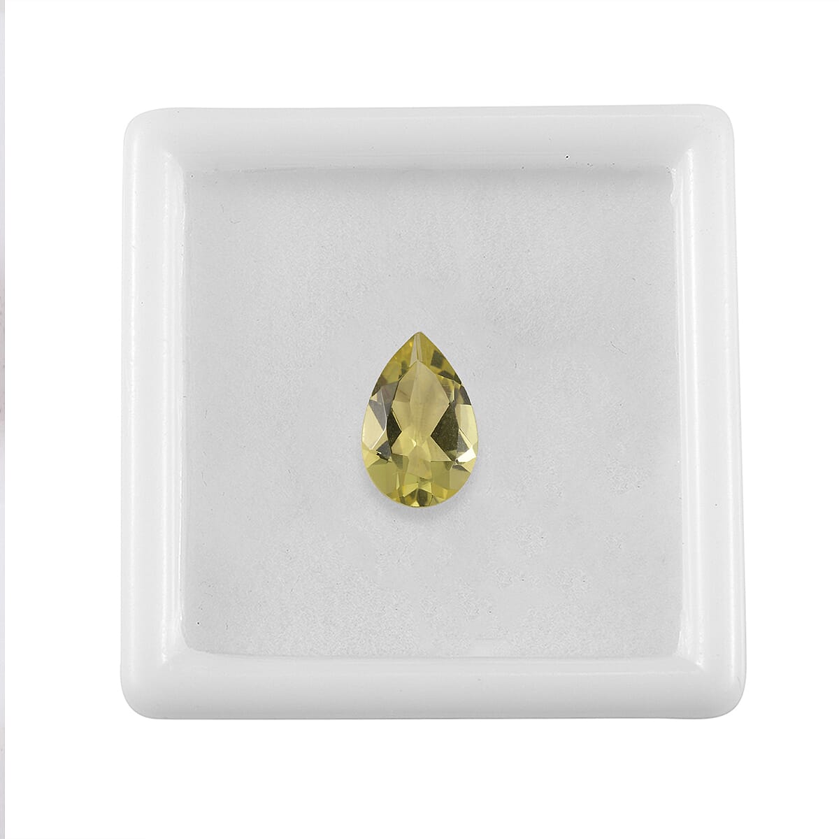 Green Gold Quartz (Pear 12x8 mm) 2.19 ctw Loose Gemstone