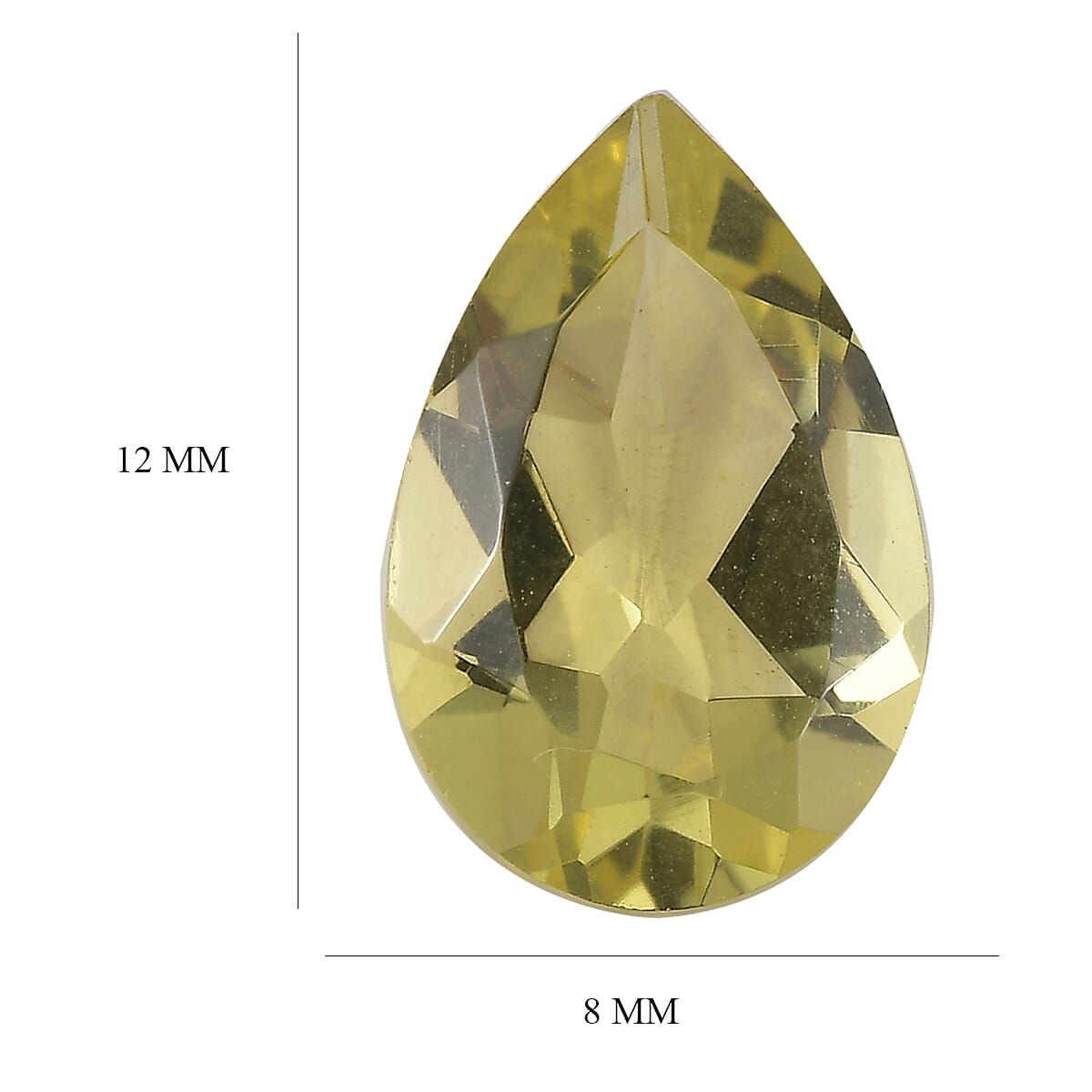 Green Gold Quartz (Pear 12x8 mm) 2.19 ctw Loose Gemstone