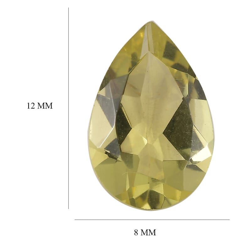Green Gold Quartz (Pear 12x8 mm) 2.19 ctw Loose Gemstone