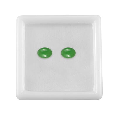 Green Jade (Ovl 7x5 mm) 1.86 ctw Loose Gemstone