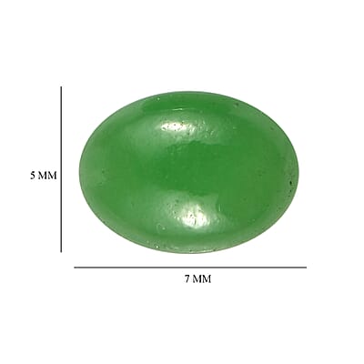 Green Jade (Ovl 7x5 mm) 1.86 ctw Loose Gemstone
