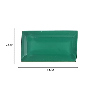 Green Onyx Set of 2 (Bgt 8x4 mm) 1.74 ctw Loose Gemstone