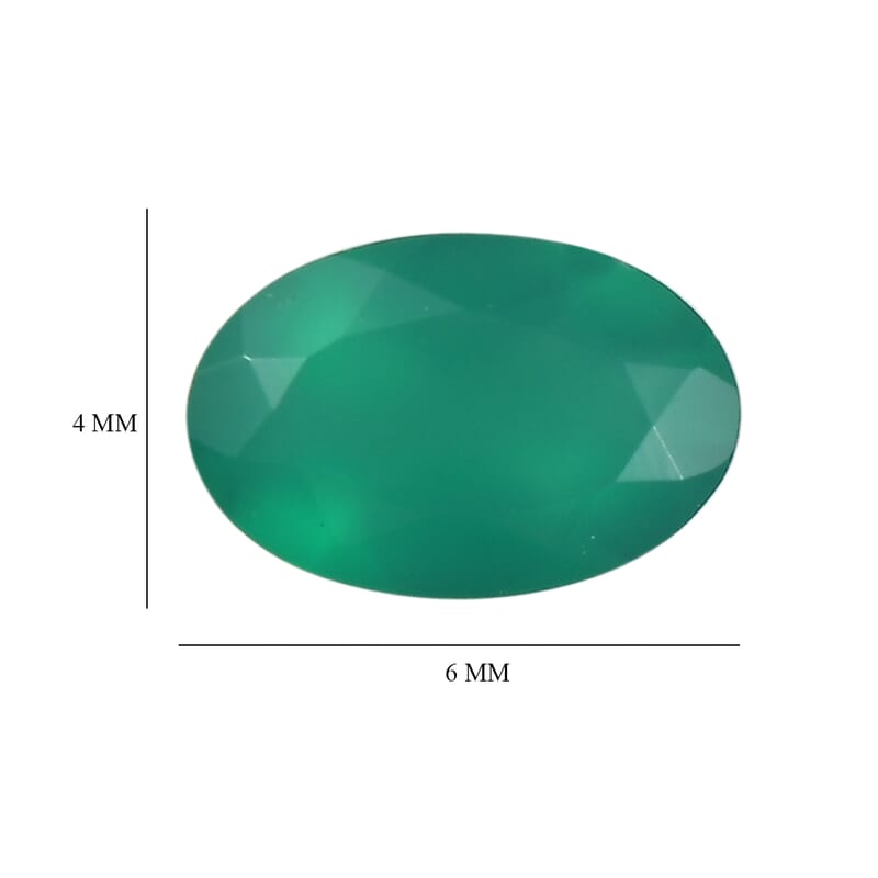 Green Onyx Set of 2 (Ovl 6x4 mm) 0.69 ctw Loose Gemstone