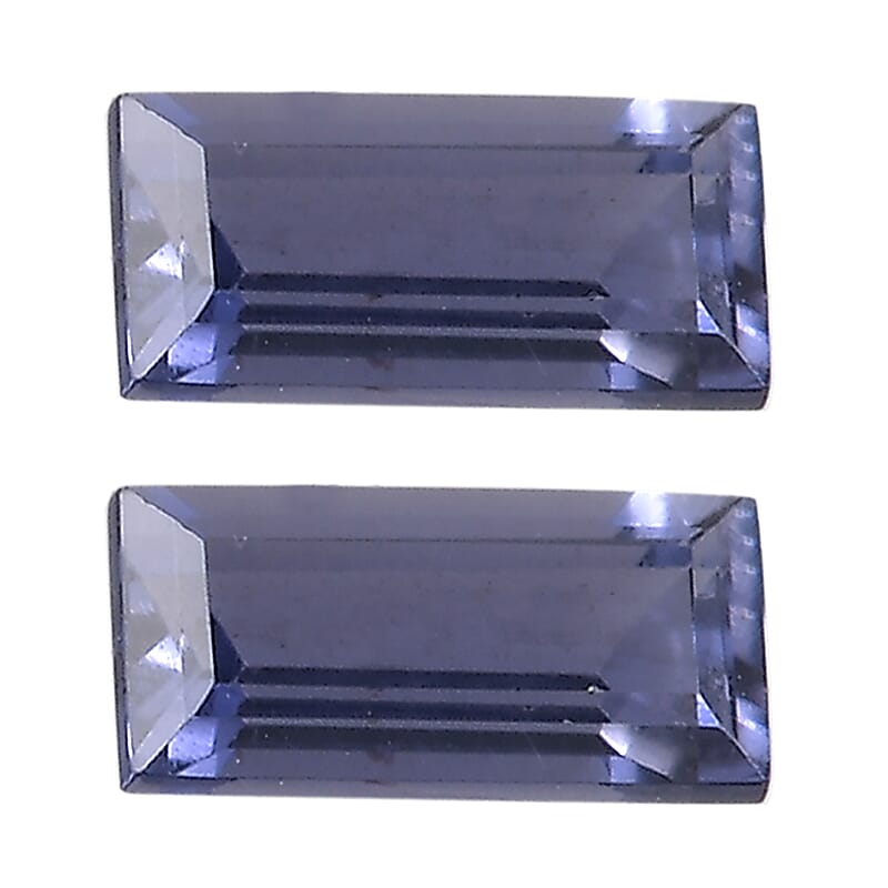 Catalina Iolite Set of 2 (Bgt 5x2.5 mm) 0.33 ctw Loose Gemstone