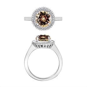 Luxoro Premium Turkizite and G-H I2 Diamond 2.50 ctw Ring in 14 White Gold (Size 10.0) (Del. in 10-12 Days)