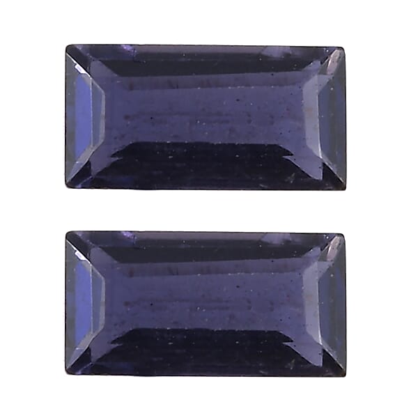 AA Catalina Iolite Set of 2 (Bgt 5x2.5 mm) 0.36 ctw Loose Gemstone
