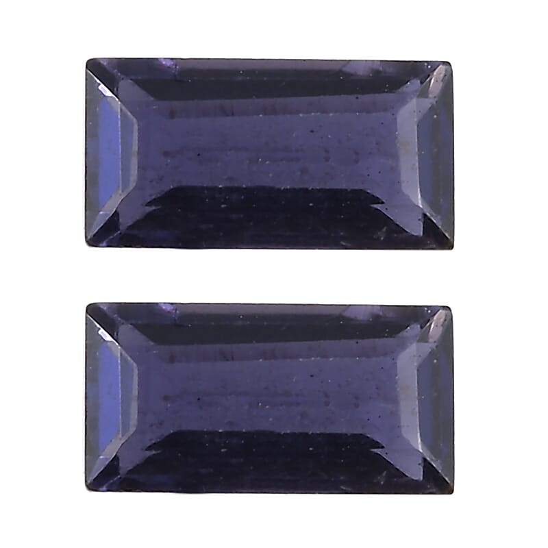 AA Catalina Iolite Set of 2 (Bgt 5x2.5 mm) 0.36 ctw Loose Gemstone
