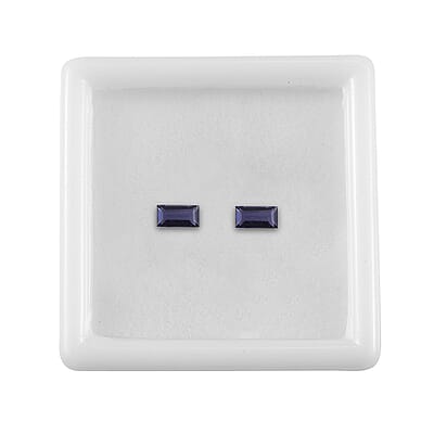 AA Catalina Iolite Set of 2 (Bgt 5x2.5 mm) 0.36 ctw Loose Gemstone
