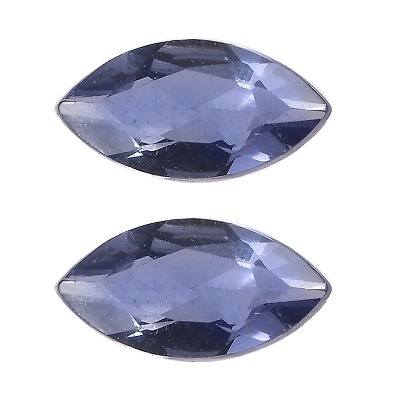 Catalina Iolite Set of 2 (Mrq 6x3 mm) 0.36 ctw Loose Gemstone