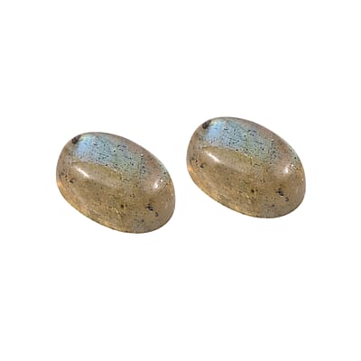 Malagasy Labradorite Set of 2 (Ovl 6x4 mm) 1.24 ctw Loose Gemstone