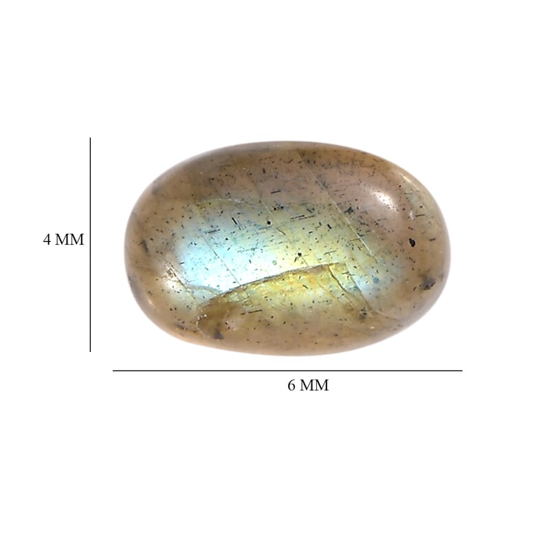 Malagasy Labradorite Set of 2 (Ovl 6x4 mm) 1.24 ctw Loose Gemstone