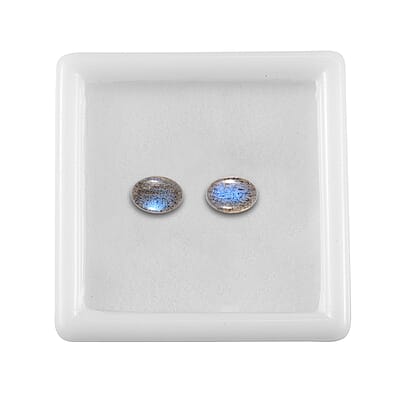 Malagasy Labradorite Set of 2 (Ovl 7x5 mm) 1.83 ctw Loose Gemstone