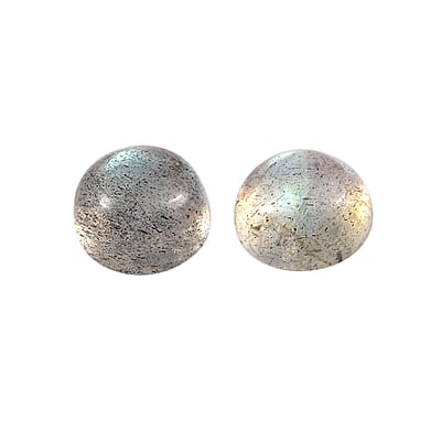 Malagasy Labradorite Set of 2 (Rnd 6 mm) 1.80 ctw Loose Gemstone