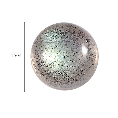 Malagasy Labradorite Set of 2 (Rnd 6 mm) 1.80 ctw Loose Gemstone