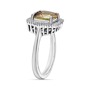 Luxoro Premium Turkizite and G-H I2 Diamond 2.85 ctw Ring in 14K White Gold (Size 10.0) (Del. in 10-12 Days)