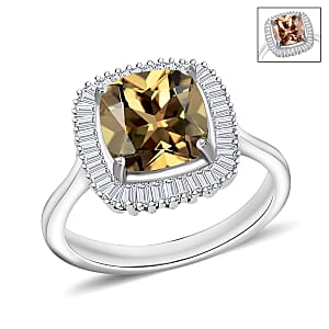 Rhapsody AAAA Turkizite and E-F VS2 Diamond 2.85 ctw Ring in 950 Platinum (Size 10.0)