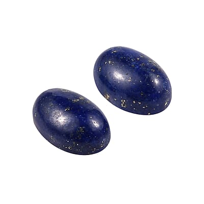 Set of 2 Lapis Lazuli (Oval 6x4 mm) 1.16 ctw Loose Gemstone