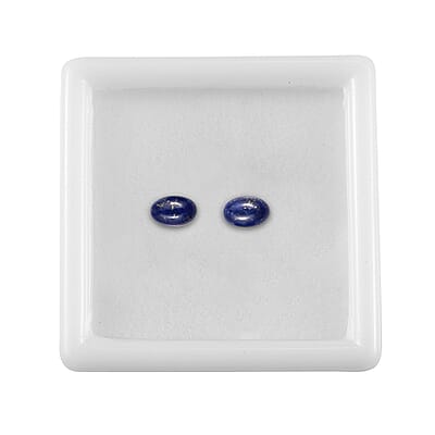 Set of 2 Lapis Lazuli (Oval 6x4 mm) 1.16 ctw Loose Gemstone