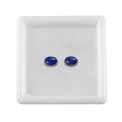 Set of 2 Lapis Lazuli (Oval 7x5 mm) 1.38 ctw Loose Gemstone