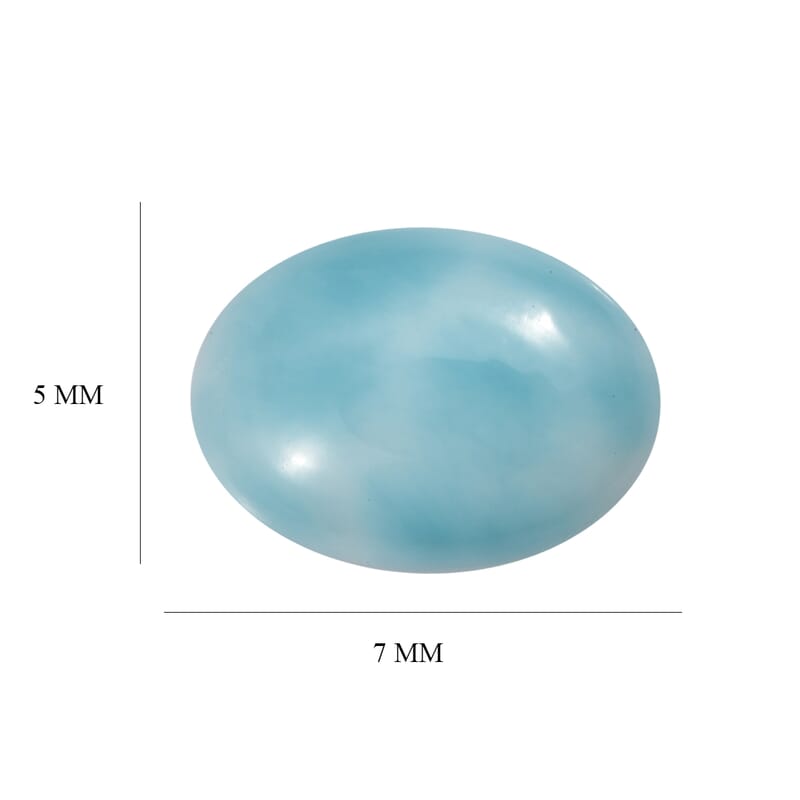 AA Larimar (Ovl 7x5 mm) 0.83 ctw Loose Gemstone