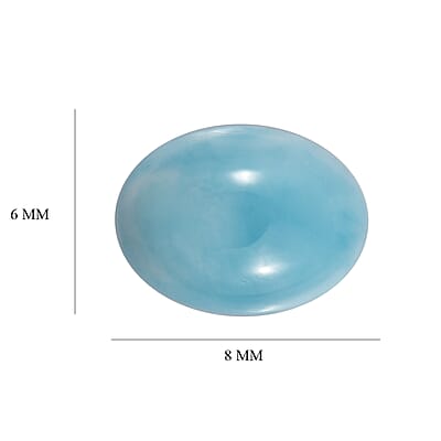 AA Larimar (Ovl 8x6 mm) 1.37 ctw Loose Gemstone