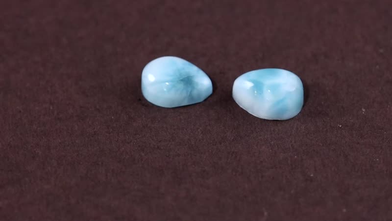 Larimar Set of 2 (Pear 7x5 mm) 1.62 ctw Loose Gemstone