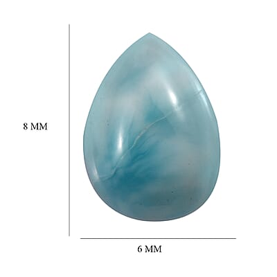 AA Larimar (Pear 8x6 mm) 0.90 ctw Loose Gemstone