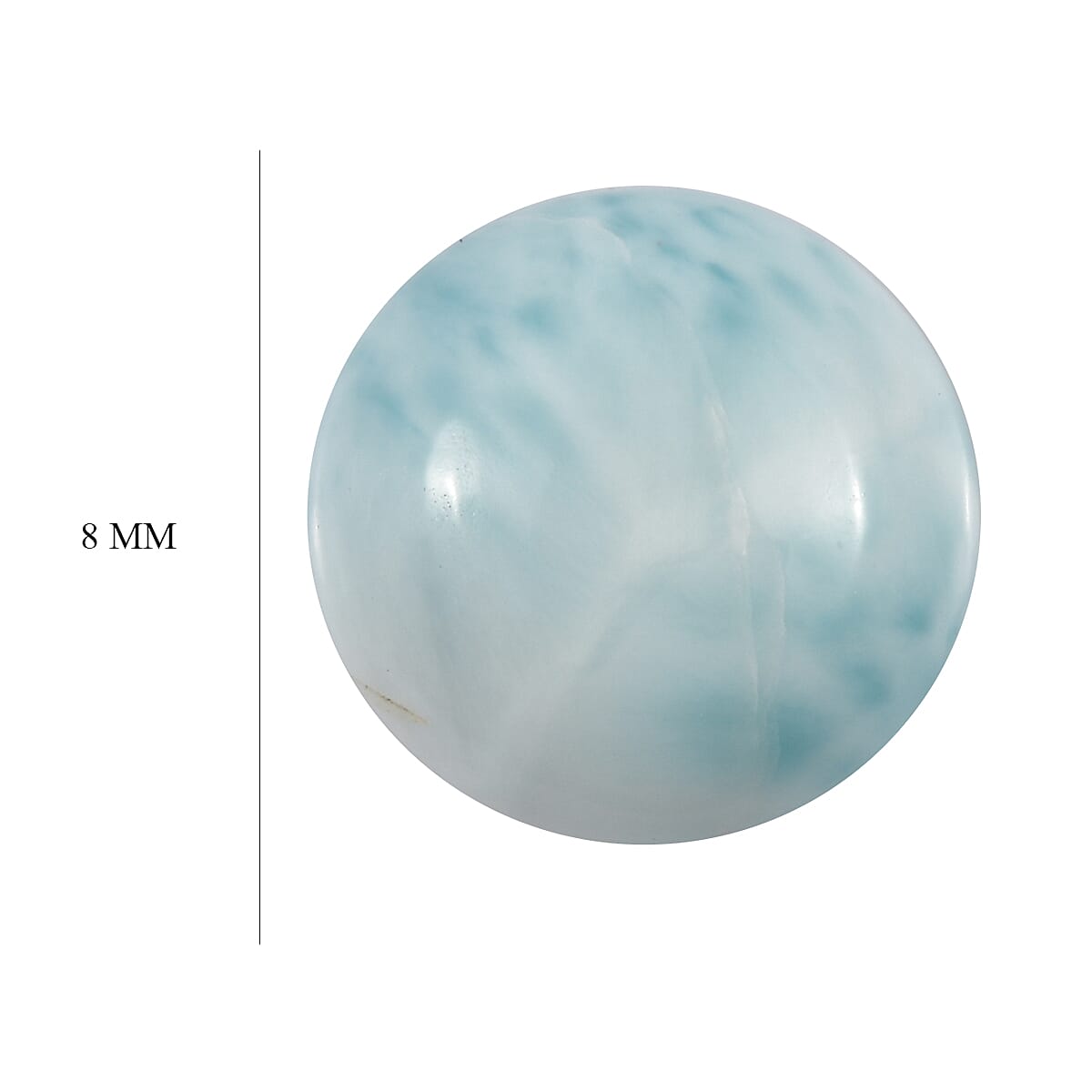 Larimar (Rnd 8 mm) 1.75 ctw Loose Gemstone