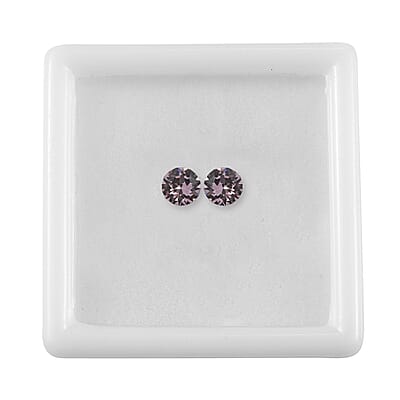 Light Amethyst Crystal by Swarovski Set of 2 (Rnd 5.3 mm) 0.80 ctw Loose Gemstone