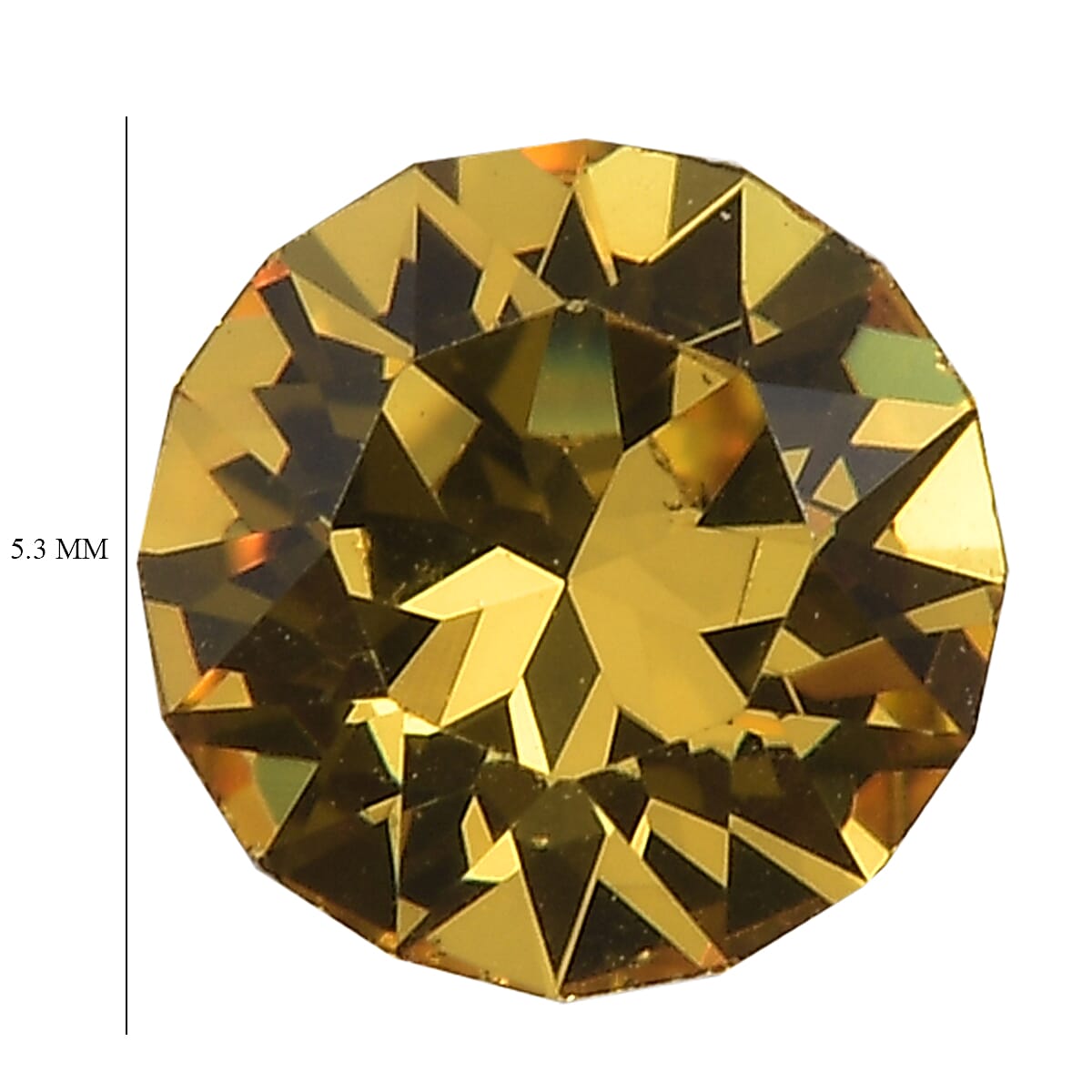 Light Color Topaz Crystal by Swarovski Set of 2 (Rnd 5.3 mm) 0.87 ctw Loose Gemstone
