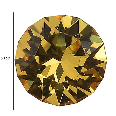 Light Color Topaz Crystal by Swarovski Set of 2 (Rnd 5.3 mm) 0.87 ctw Loose Gemstone