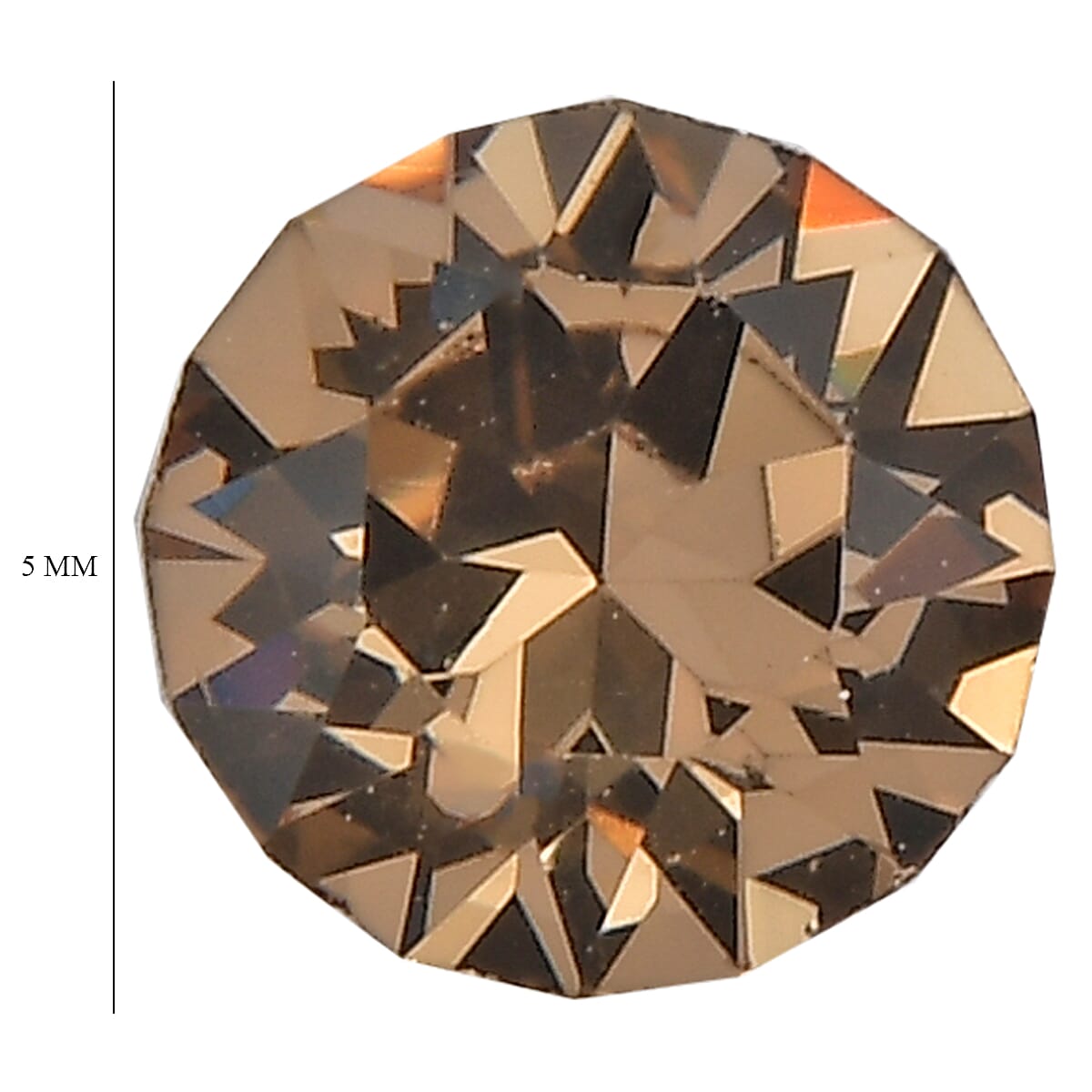 Light Colorado Topaz Crystal by Swarovski Set of 2 (Rnd 5 mm) 0.59 ctw Loose Gemstone