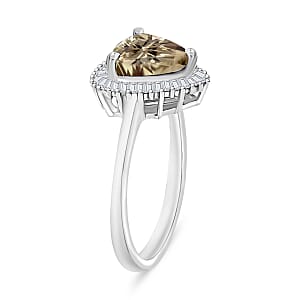 Luxoro Premium Turkizite and G-H I2 Diamond 2.50 ctw Ring in 14K White Gold (Size 10.0) (Del. in 10-12 Days)