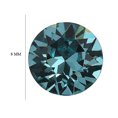 Light Turquoise Crystal by Swarovski (Rnd 8 mm) 1.85 ctw Loose Gemstone