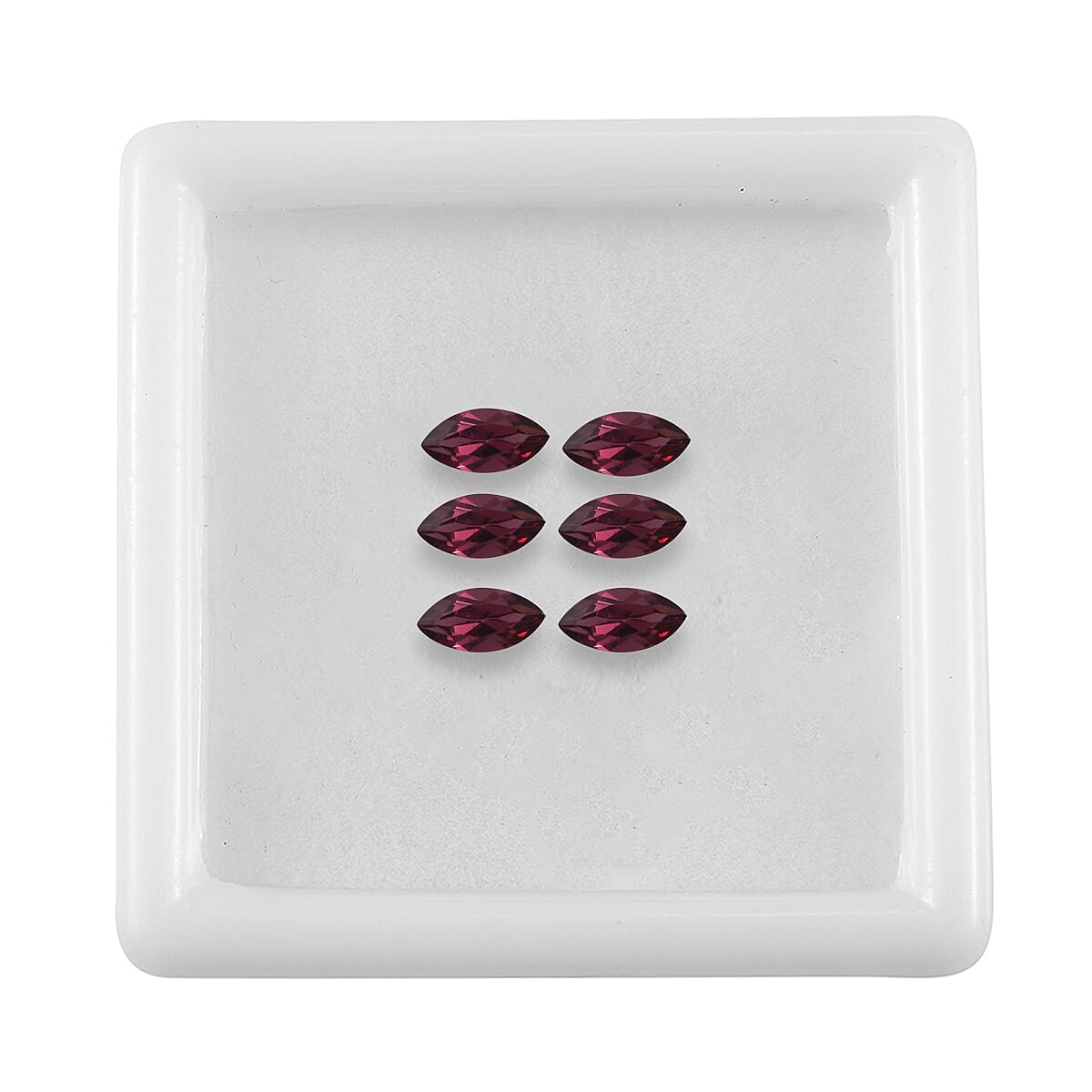 Lotus Garnet Set of 6 (Mrq 5x2.5 mm) 0.88 ctw Loose Gemstone