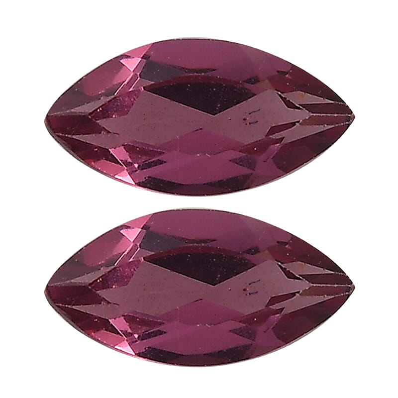 Lotus Garnet Set of 2 (Mrq 6x3 mm) 0.55 ctw Loose Gemstone