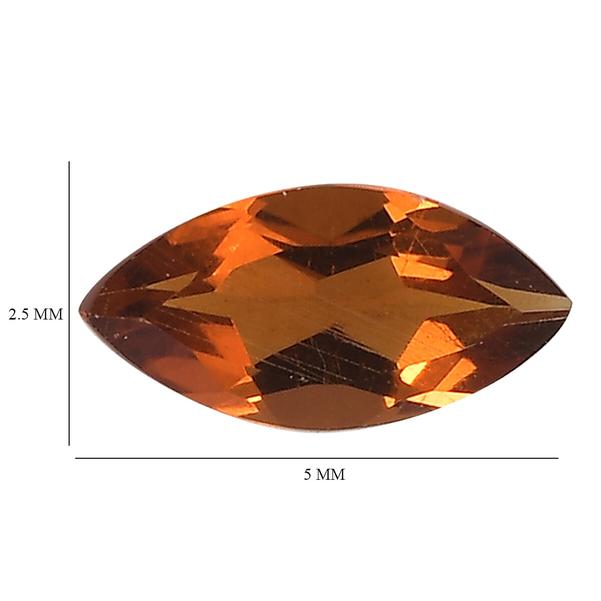 AA Santa Ana Madeira Citrine (Mrq 5x2.5 mm) 0.21 ctw Loose Gemstone image number 3