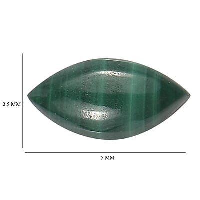 African Malachite Set of 6 (Mrq 5x2.5 mm) 1.48 ctw Loose Gemstone